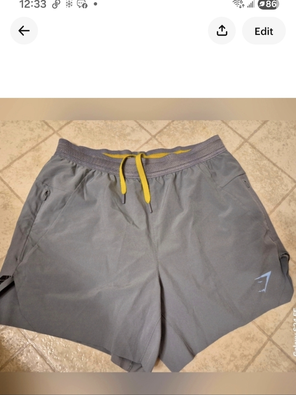 Ladies Grey GYM SHARK SHORTS